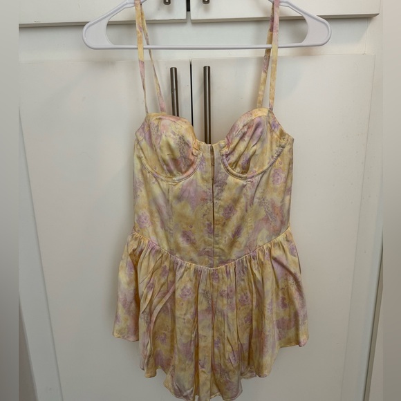 For Love & Lemons Charlene Mini Dress in yellow XS - Picture 6 of 7